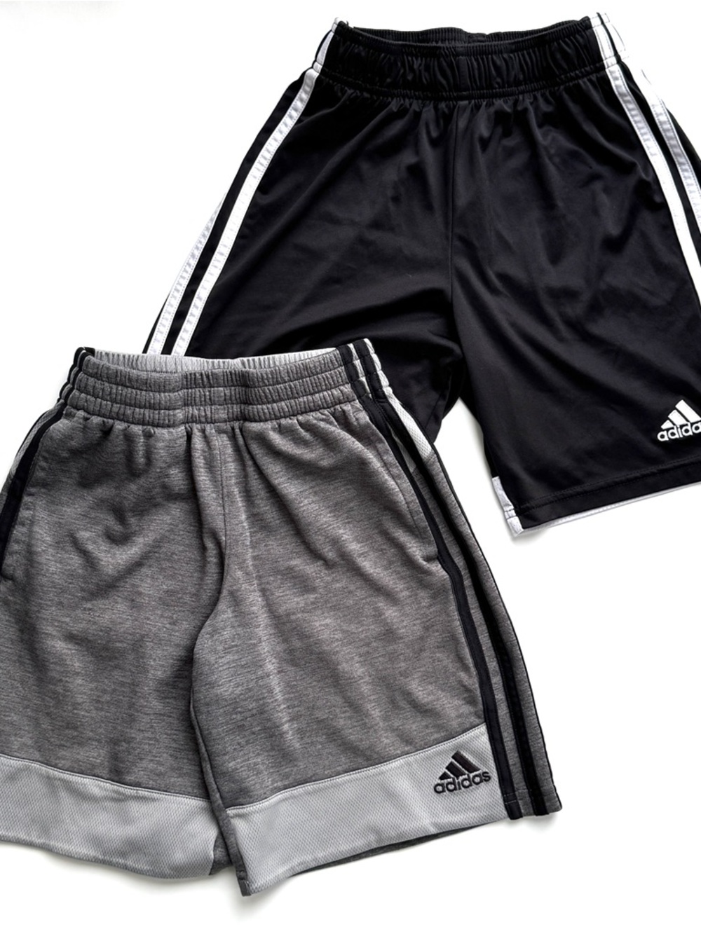 adidas Boys' Athletic Shorts Set — Black & Gray